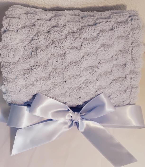 PLAID MOLLETONÉ EDEN BLEU