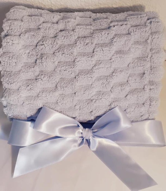 PLAID MOLLETONÉ EDEN BLEU