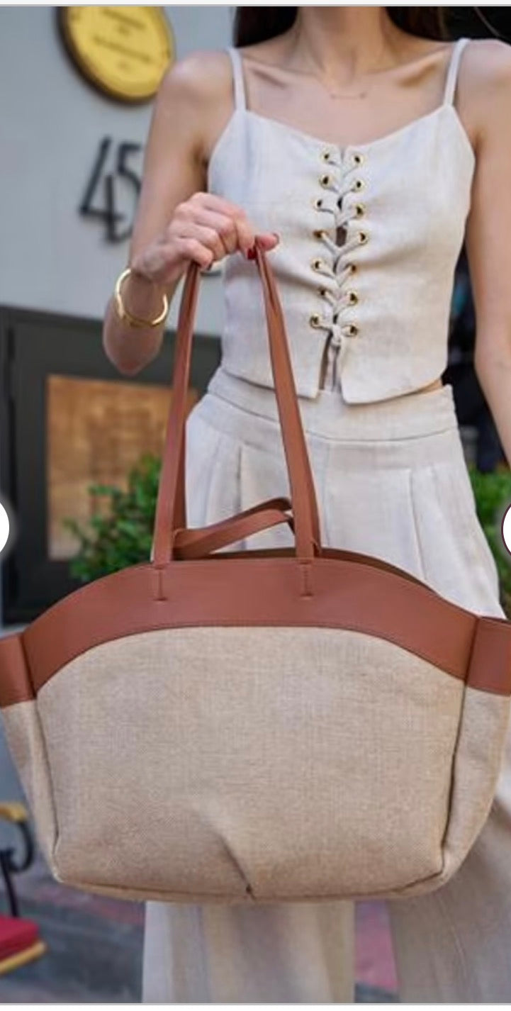 SAC ESMEE ET SA POCHETTE SABLE/CAMEL